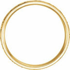 Milgrain Edge Comfort-Fit Flat Band with Hammer Finish