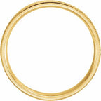 Milgrain Edge Comfort-Fit Flat Band with Hammer Finish