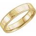 Milgrain Edge Comfort-Fit Flat Band with Hammer Finish