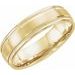 Milgrain Edge Comfort-Fit Flat Band with Satin Finish