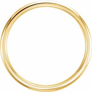 Milgrain Comfort-Fit Half Round Band