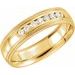 Double Milgrain Edge Comfort-Fit Half Round Band