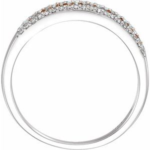 Accented Multi-Row Ring