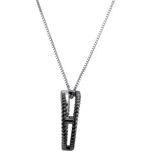 Diamond Double Circle Necklace or Pendant