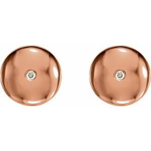 Domed Circle Earrings