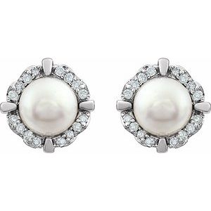 Cushion 4-Prong Halo-Style Birthstone Earrings