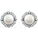 Cushion 4-Prong Halo-Style Birthstone Earrings