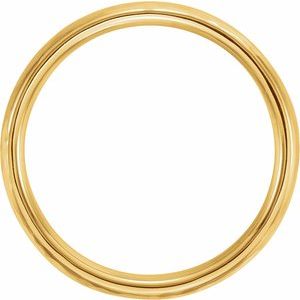 Comfort-Fit Half Round Band with Hammer Finish