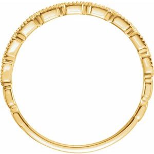 Milgrain Stackable Ring