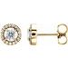 Round 4-Prong Halo-Style Earrings