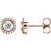 Round 4-Prong Halo-Style Earrings