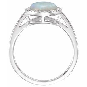 Bezel-Set Cabochon Ring