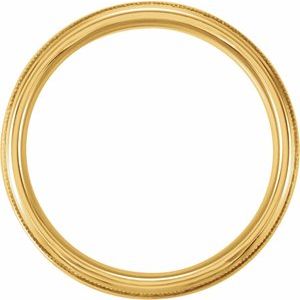 Milgrain Comfort-Fit Half Round Band