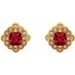 Cushion 4-Prong Vintage-Inspired Earrings