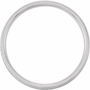 Milgrain Edge Comfort-Fit Flat Band with Satin Finish