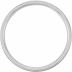 Milgrain Edge Comfort-Fit Flat Band with Satin Finish