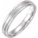 Milgrain Edge Comfort-Fit Flat Band with Satin Finish