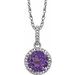 Halo-Style Birthstone Necklace