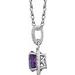 Halo-Style Birthstone Necklace