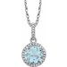 Halo-Style Birthstone Necklace