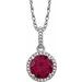 Halo-Style Birthstone Necklace