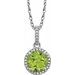 Halo-Style Birthstone Necklace