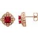 Cushion 4-Prong Vintage-Inspired Earrings