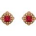Cushion 4-Prong Vintage-Inspired Earrings