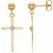 Cross & Ball Earrings
