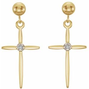Cross & Ball Earrings