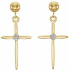 Cross & Ball Earrings