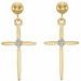 Cross & Ball Earrings