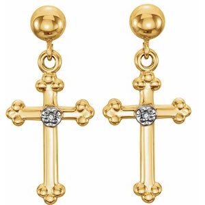 Accented Cross Earrings