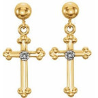 Accented Cross Earrings