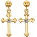 Accented Cross Earrings