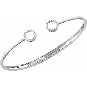 Circle Hinged Cuff Bracelet