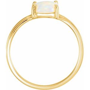 Cabochon Solitaire Ring