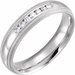 Double Milgrain Edge Comfort-Fit Half Round Band