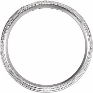 Double Milgrain Edge Comfort-Fit Half Round Band