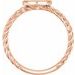 Pavé-Style Heart Rope Ring