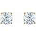 Round 4-Prong Lightweight Stud Earrings