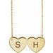 Engravable Double Heart Necklace or Center