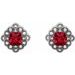 Cushion 4-Prong Vintage-Inspired Earrings