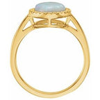 Bezel-Set Cabochon Ring