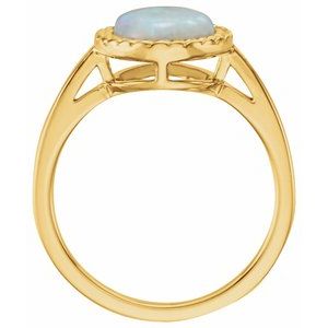 Bezel-Set Cabochon Ring