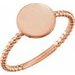 Be Posh® Engravable Beaded Signet Ring