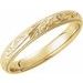 Hand-Engraved Milgrain Sculptural Comfort-Fit Half Round Band