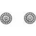 Bezel-Set Beaded Earrings