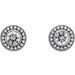 Bezel-Set Beaded Earrings