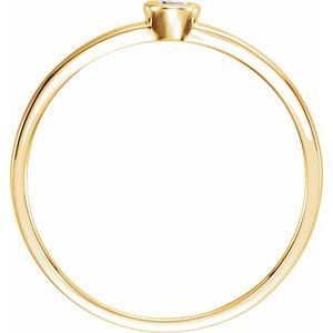 Bezel-Set Solitaire Ring